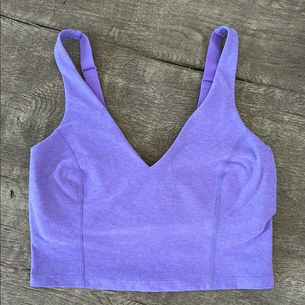 Beyond Yoga Purple V-Neck Crop Tank Top